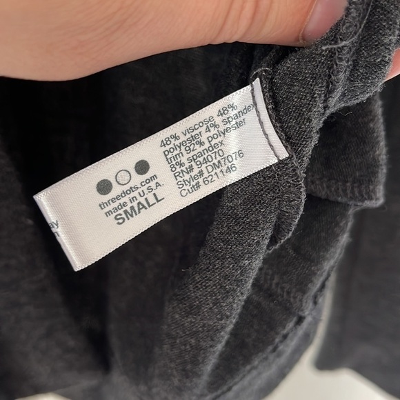 Anthropologie Three Dots Cardigan Size Small Boyfriend Block Knit Gray Black - Picture 4 of 5